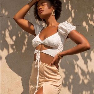 NWT VERGE GIR WHITE POSITANO TOP AU8